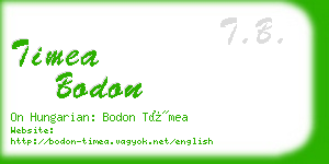 timea bodon business card